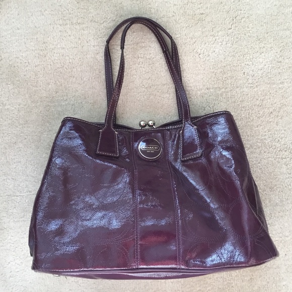 Coach Handbags - Coach plum colored purse